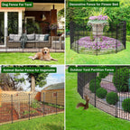 12 Panel No Dig Decorative Garden Fence