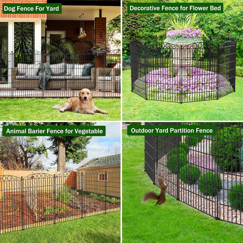 12 Panel No Dig Decorative Garden Fence