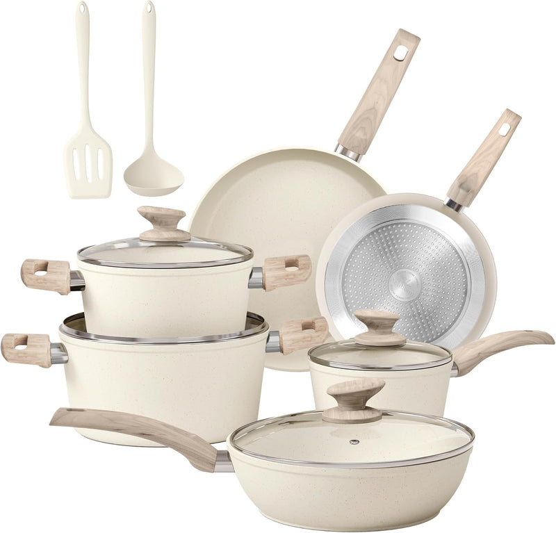 12 Pieces Nonstick Pots and Pans Set Cookware