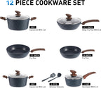 12 Pieces Nonstick Pots and Pans Set Cookware
