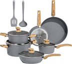 12 Pieces Nonstick Pots and Pans Set Cookware