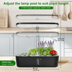 12-Pod Indoor Hydroponic Growing System with 20W Full