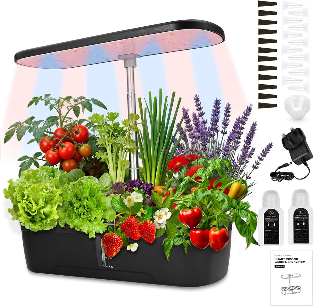 12-Pod Indoor Hydroponic Growing System with 20W Full