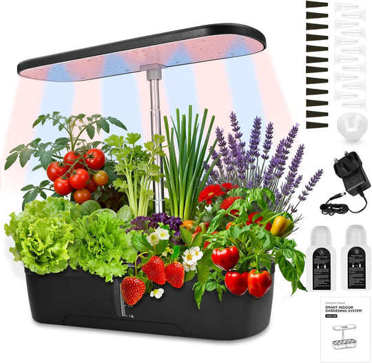 12-Pod Indoor Hydroponic Growing System 20W Full Spectrum