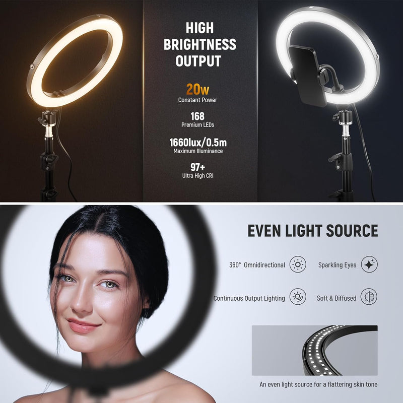 12" Ring Light with Stand Tripod
