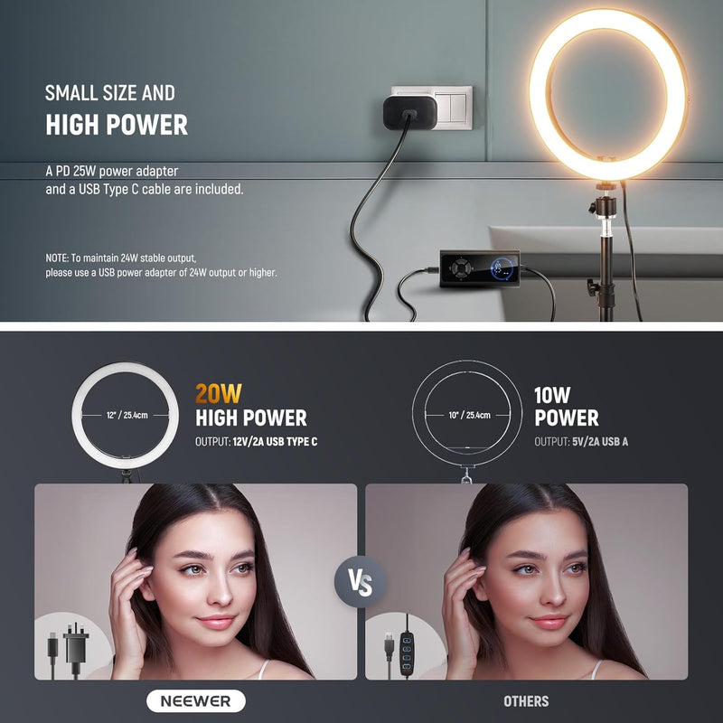 12" Ring Light with Stand Tripod
