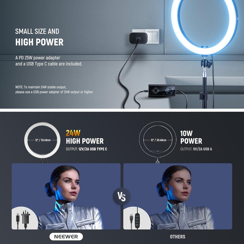 12" Ring Light with Stand Tripod