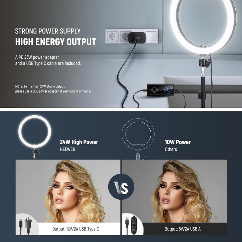 12" Ring Light with Stand Tripod