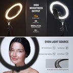 12" Ring Light with Stand Tripod
