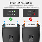 12-Sheet Cross Cut Paper Shredder Home