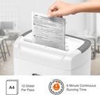 12-Sheet Cross Cut Paper Shredder Home