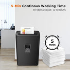 12-Sheet Cross Cut Paper Shredder Home