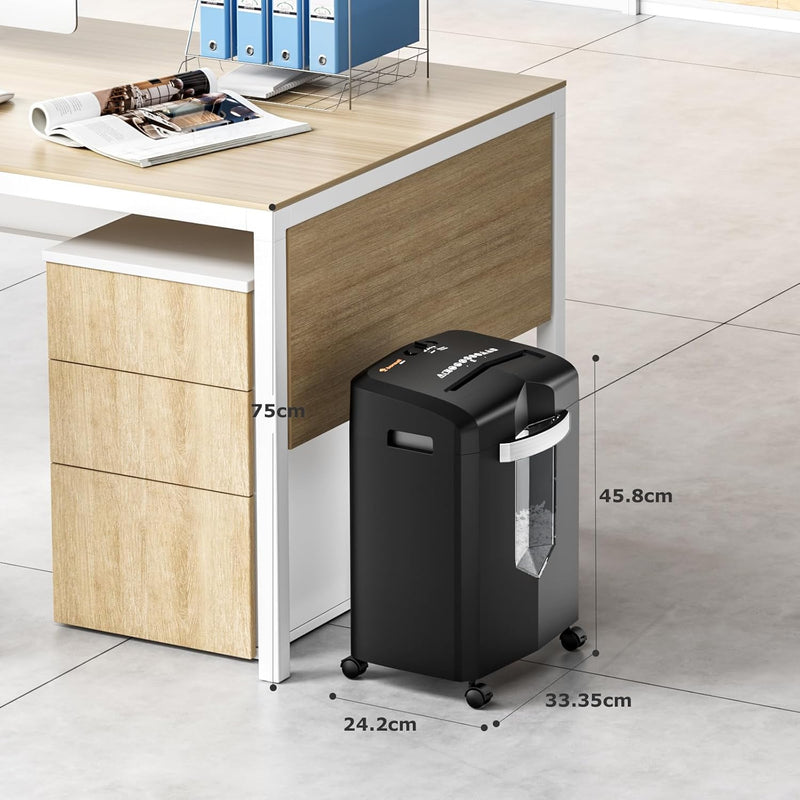 12-Sheet Micro-Cut Heavy Duty Paper Shredder for Home