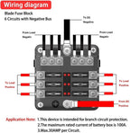 12-Way Blade Fuse Block W Negative Bus Atc