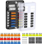 12-Way Blade Fuse Block W Negative Bus Atc