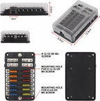 12-Way Blade Fuse Block W Negative Bus Atc