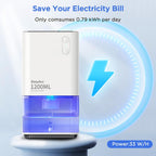 1200ML Electric Dehumidifier with Ultra Quiet Auto Shut