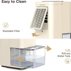 1200ML Electric Dehumidifier with Ultra Quiet Auto Shut