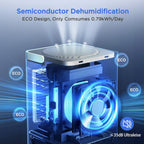 1200ML Electric Dehumidifier with Ultra Quiet Auto Shut