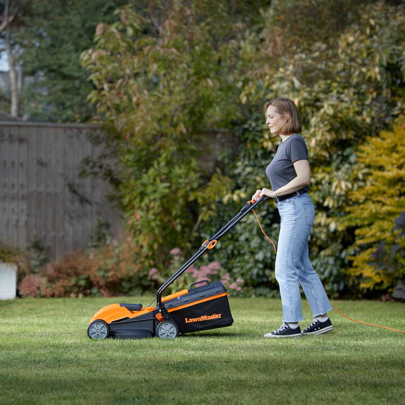 1200W 32CM Electric Lawnmower with Rear Roller Corded