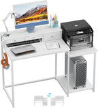 120CM Computer Desk with 3 Drawers Printer Shelf