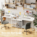 120CM Computer Desk with 3 Drawers Printer Shelf