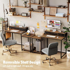 120CM Computer Desk with 3 Drawers Printer Shelf