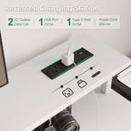 120CM Computer Desk with 4 Drawers Power Outlets