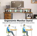120CM Computer Desk with 4 Drawers Power Outlets