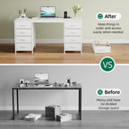 120CM Computer Desk with 8 Drawers Home Office