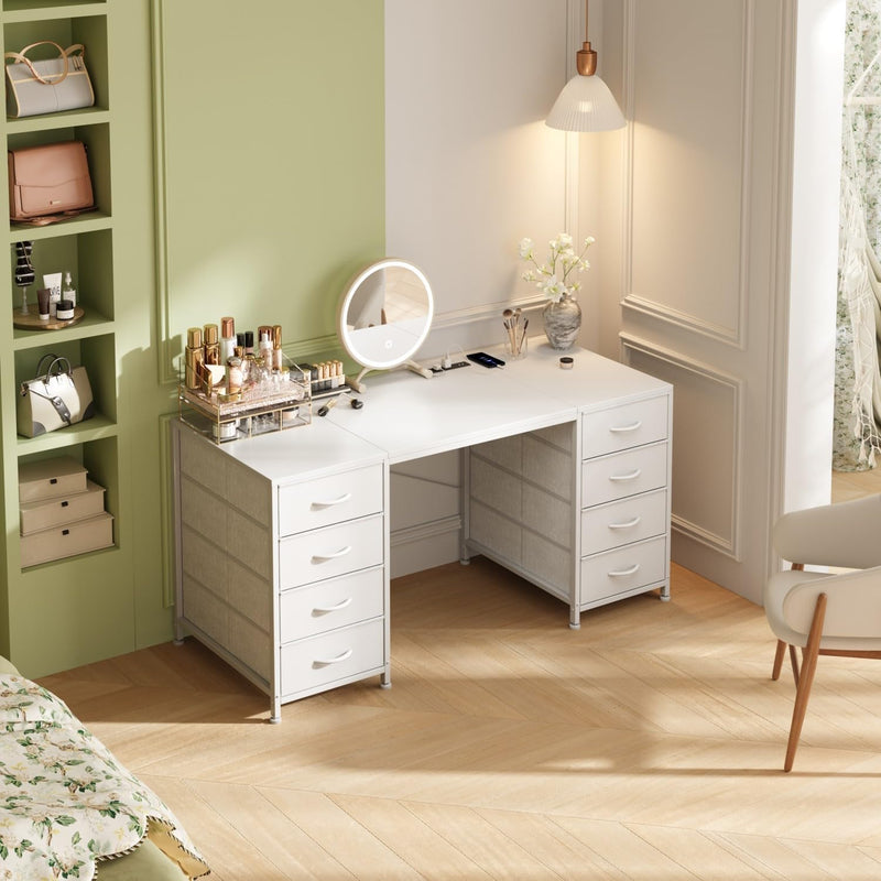 120CM Computer Desk with 8 Drawers Home Office