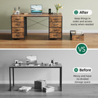 120CM Computer Desk with 8 Drawers Home Office