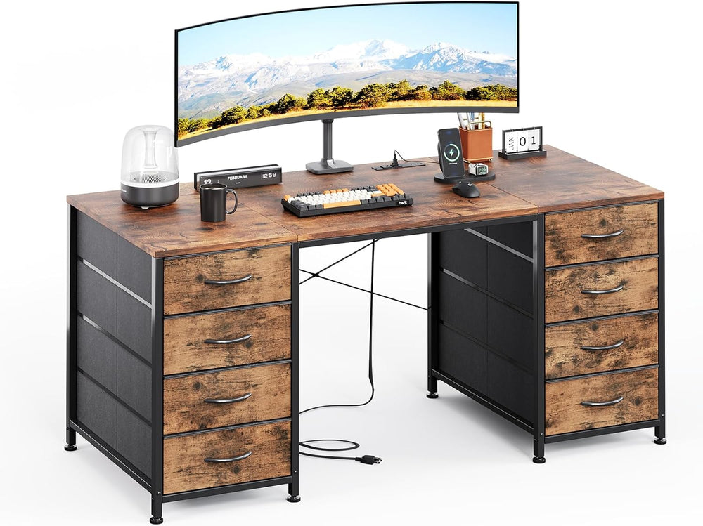 120CM Computer Desk with 8 Drawers Home Office
