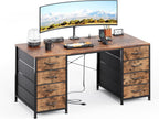 120CM Computer Desk with 8 Drawers Home Office