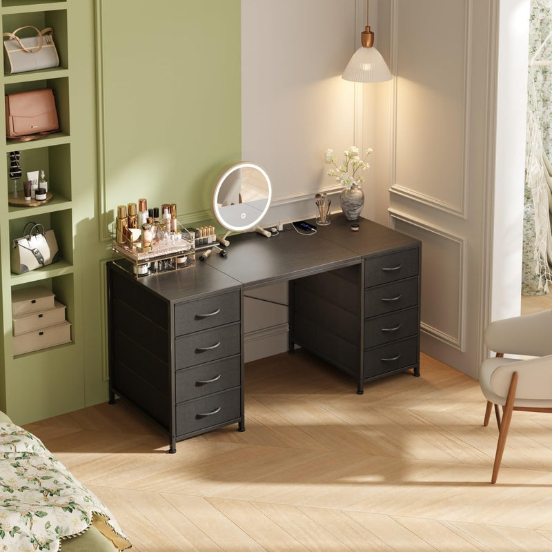120CM Computer Desk with 8 Drawers Home Office