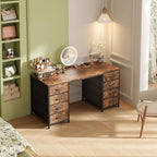 120CM Computer Desk with 8 Drawers Home Office