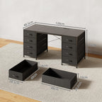 120CM Computer Desk with 8 Drawers Home Office