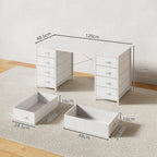 120CM Computer Desk with 8 Drawers Home Office
