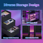 120CM Corner Desk with 3 Drawers Power Outlets