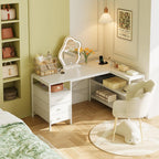120CM Corner Desk with Drawers Reversible L Shaped
