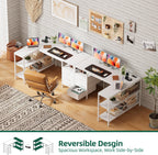 120CM Corner Desk with Drawers Reversible L Shaped