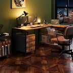 120CM Corner Desk with Drawers Reversible L Shaped