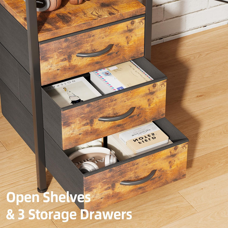 120CM Corner Desk with Drawers Reversible L Shaped
