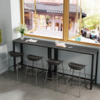 120CM Rectangular Bar Table Sintered Stone Marble Top