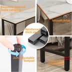 120CM Rectangular Bar Table Sintered Stone Marble Top