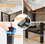 120CM Rectangular Bar Table Sintered Stone Marble Top