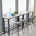 120CM Rectangular Bar Table Sintered Stone Marble Top