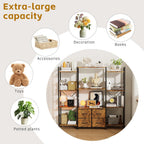 120W X142h Cm Triple Book Shelf 4 Tier
