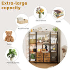 120W X142h Cm Triple Book Shelf 4 Tier