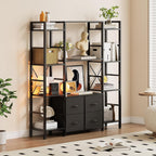120W X142h Cm Triple Book Shelf 4 Tier
